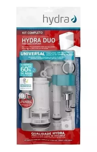Reparo Kit Completo Duplo Acion. Caixa Acoplada Universal Deca Hydra Duo Acionamento Duplo