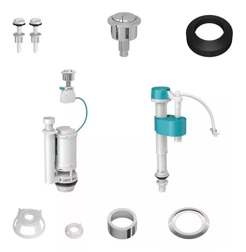 Reparo Kit Completo Duplo Acion. Caixa Acoplada Universal Deca Hydra Duo Acionamento Duplo - Imagem 2