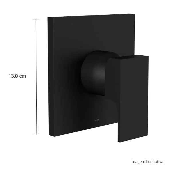 Acabamento Monocomando de Chuveiro para Alta e Baixa Pressão Unic Black Matte - Imagem 2