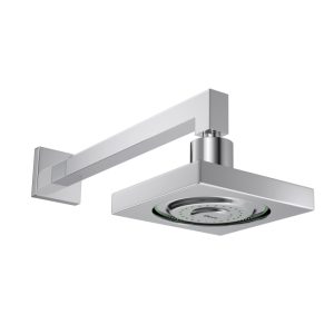 Chuveiro Com Tubo De Parede Acqua Plus Quadratta Cromado