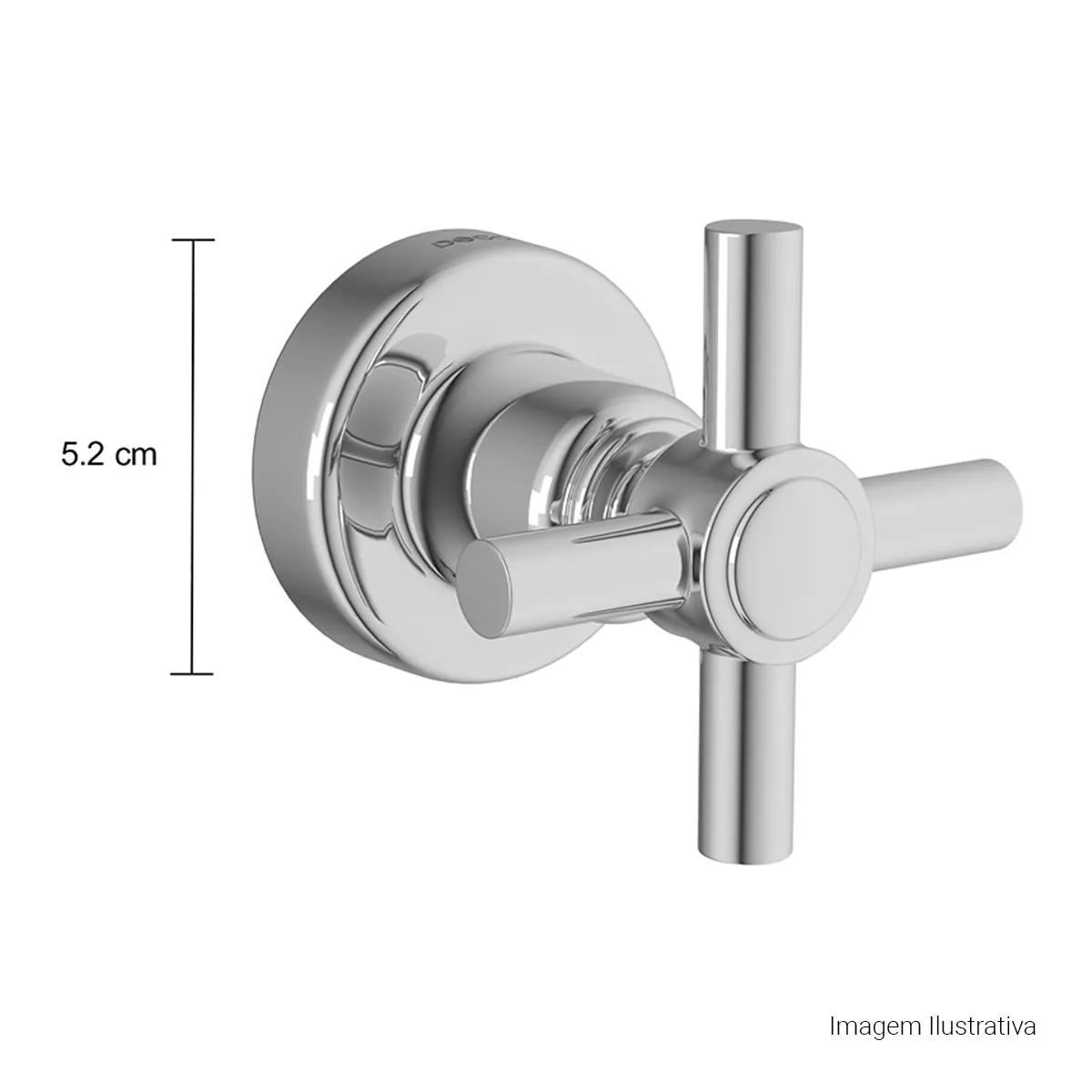 Acabamento para Registro de Gaveta e Pressão até 1/2, 3/4 E 1" Izy Cromado - Imagem 2