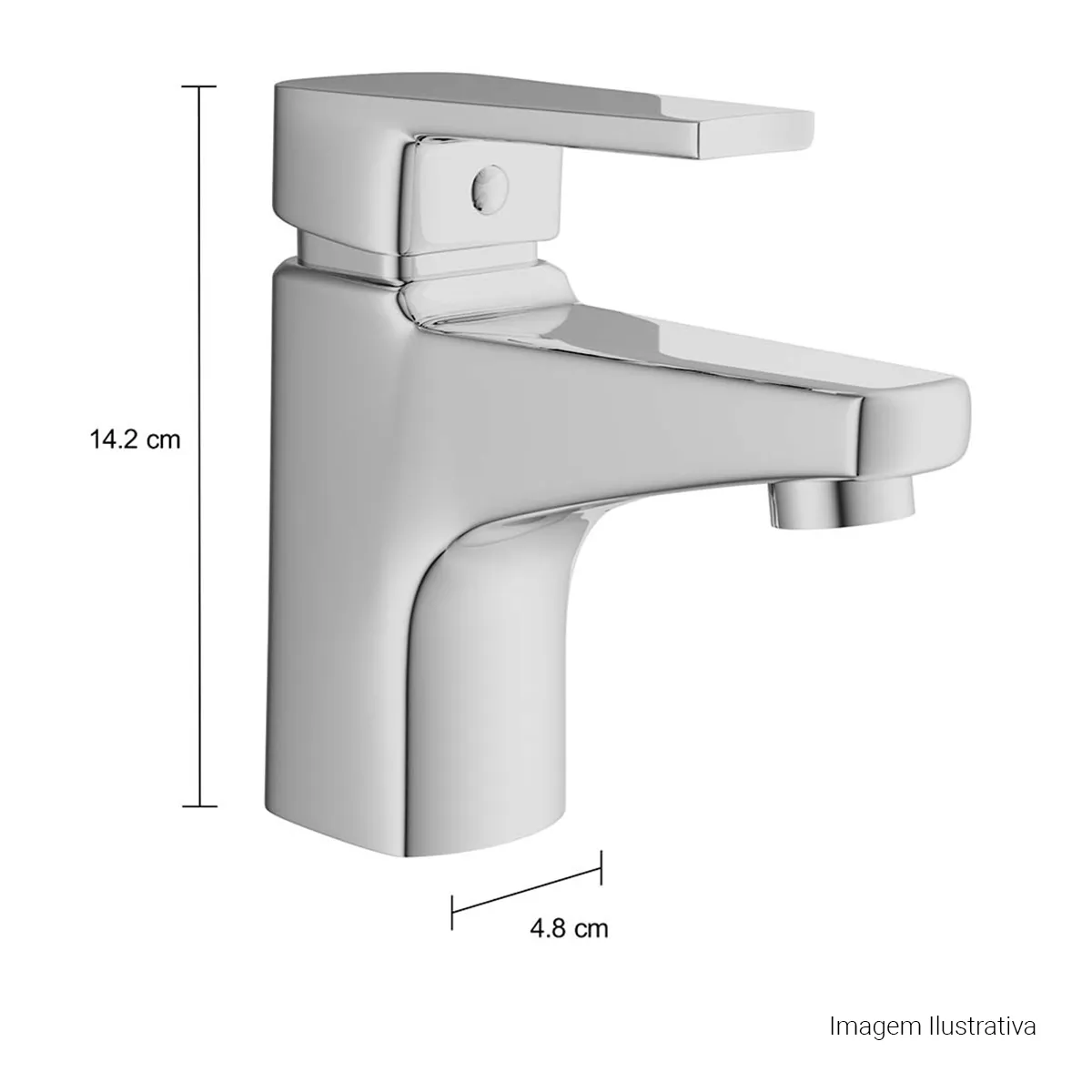 Misturador Monocomando de Mesa Bica Baixa para Lavatório Level Cromado - Imagem 3