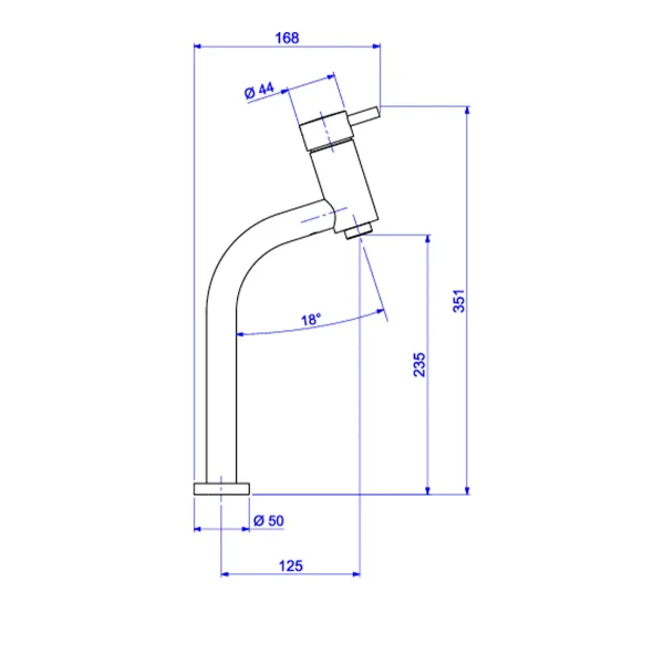 Misturador Monocomando de Mesa Bica Alta para Lavatório Link Cromado - Imagem 2
